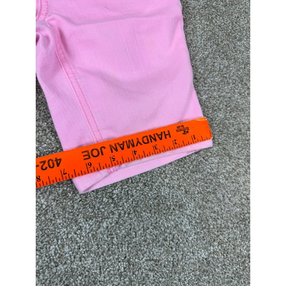 Justice Girls Pink Denim Bermuda Shorts 10R Simply Low Cuffed Stretch 10 Kids